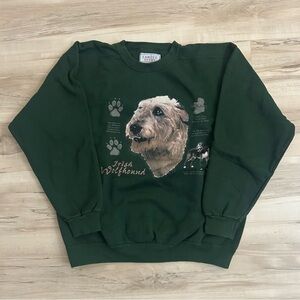 Santee Hvywt Vintage Irish Wolfhound Long Sleeve Crewneck Men’s Size Large